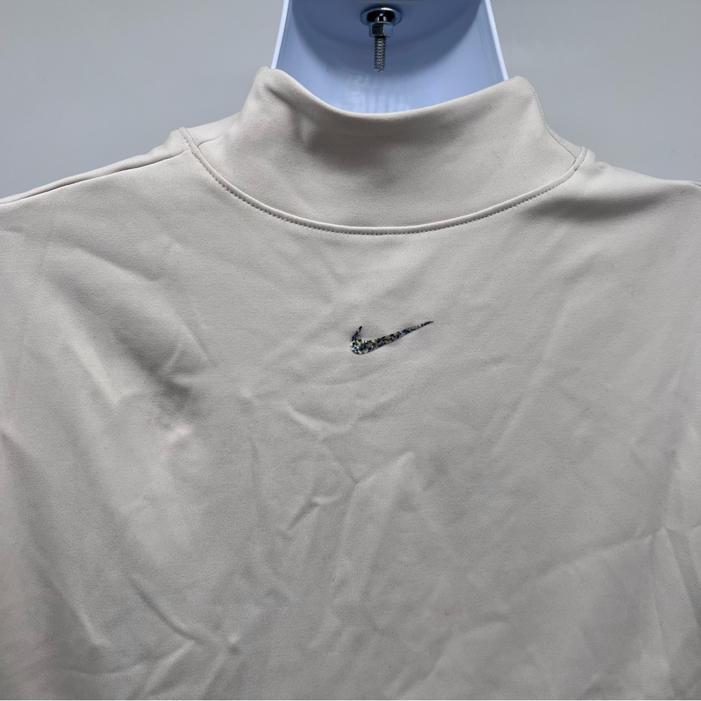Nike Yoga Women's Long Sleeve Crew Neck Athletic Trainer Top Off-White-Size XL - Picture 5 of 11